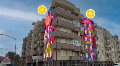 Chieri, via Monti – riqualificazione delle facciate tramite artwork